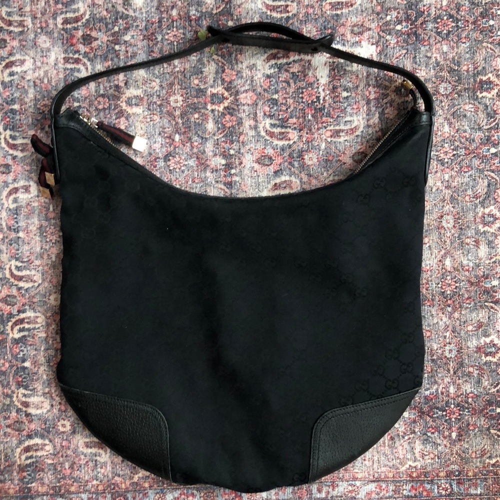 Gucci Thin Hobo 👜 Handbag, Black